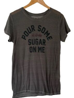Lucky Brand Gray Graphic Band Tee